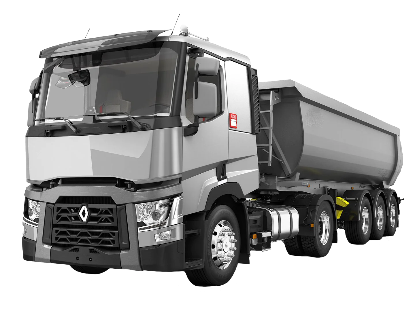 Heavy transport truck delivering aggregate and construction materials across UAE — bulk haulage Dubai